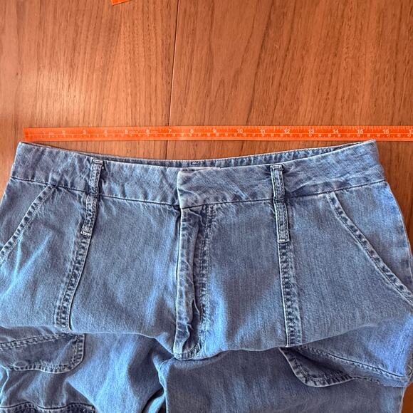 Frame Jeans Size 30 Relaxed Cargo Mid Waist Straight Leg Medium Light Wash - Picture 8 of 12